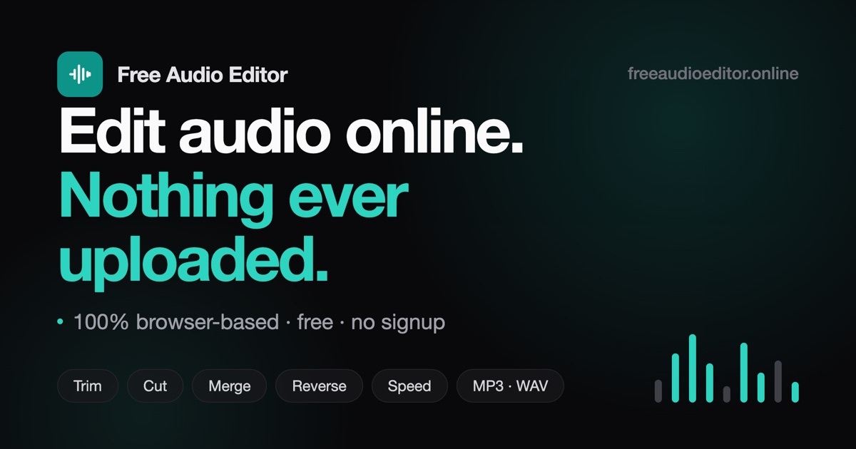Free Audio Editor — og:image declared by freeaudioeditor.online